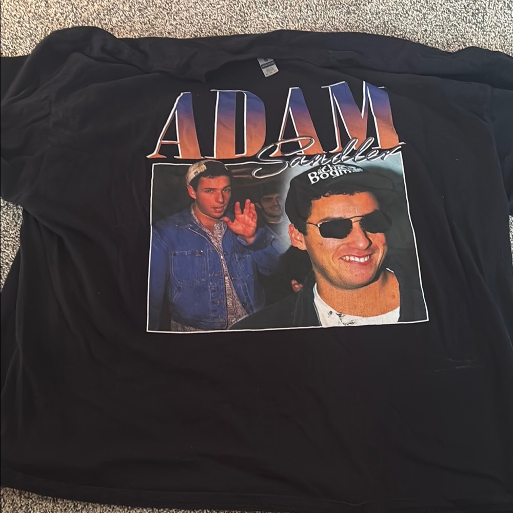 Adam Sandler 3x Black Graphic T-Shirt